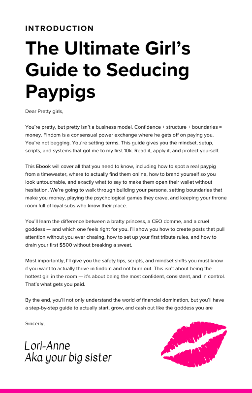 The Big Sister’s Guide: How To Find A PayPig